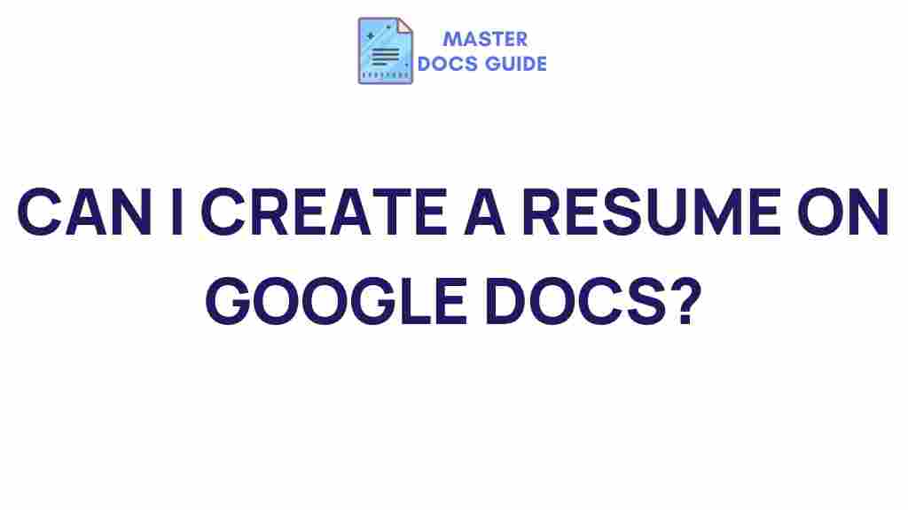 google-docs-resume-creation